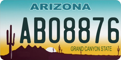AZ license plate ABO8876