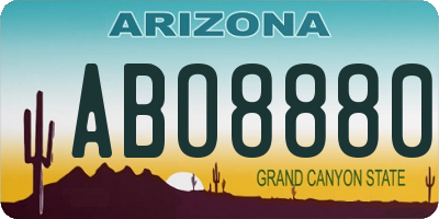 AZ license plate ABO8880