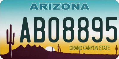AZ license plate ABO8895