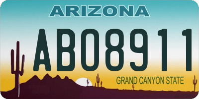 AZ license plate ABO8911