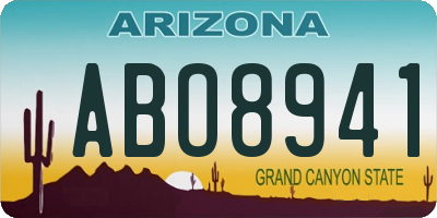 AZ license plate ABO8941