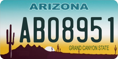 AZ license plate ABO8951