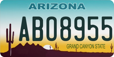AZ license plate ABO8955
