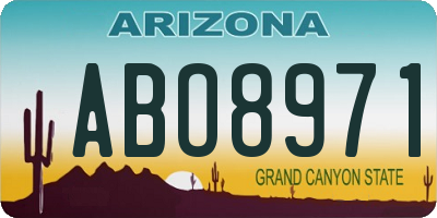 AZ license plate ABO8971