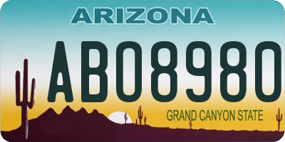 AZ license plate ABO8980