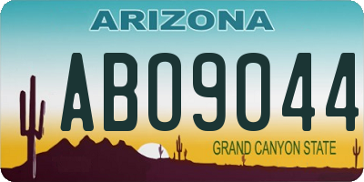 AZ license plate ABO9044