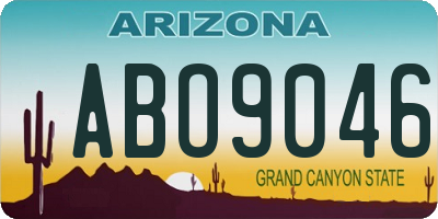 AZ license plate ABO9046
