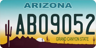AZ license plate ABO9052