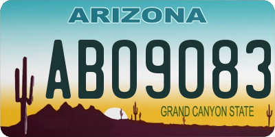 AZ license plate ABO9083