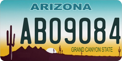 AZ license plate ABO9084