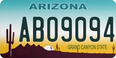 AZ license plate ABO9094