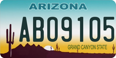 AZ license plate ABO9105