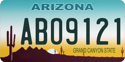 AZ license plate ABO9121