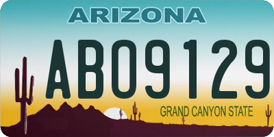 AZ license plate ABO9129