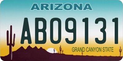AZ license plate ABO9131