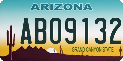 AZ license plate ABO9132