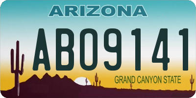 AZ license plate ABO9141