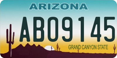 AZ license plate ABO9145