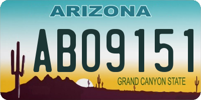 AZ license plate ABO9151