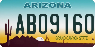 AZ license plate ABO9160