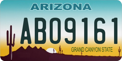 AZ license plate ABO9161