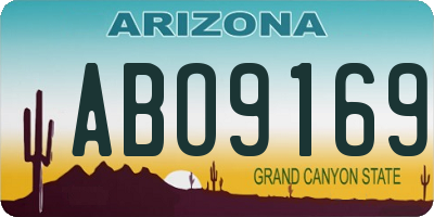 AZ license plate ABO9169