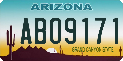 AZ license plate ABO9171