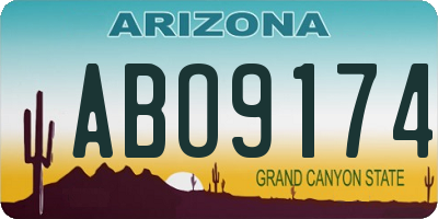 AZ license plate ABO9174
