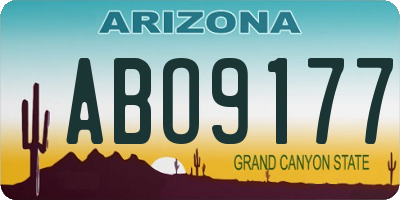AZ license plate ABO9177