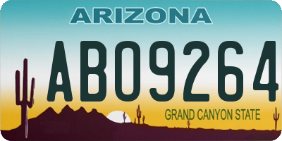 AZ license plate ABO9264