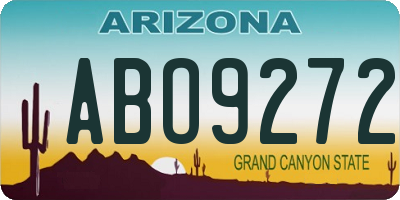 AZ license plate ABO9272