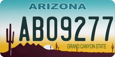 AZ license plate ABO9277