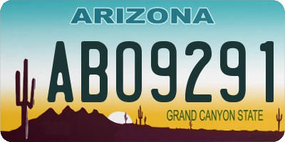 AZ license plate ABO9291