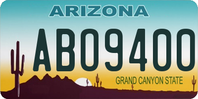 AZ license plate ABO9400