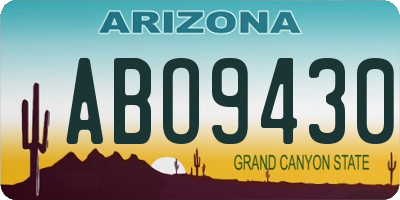 AZ license plate ABO9430