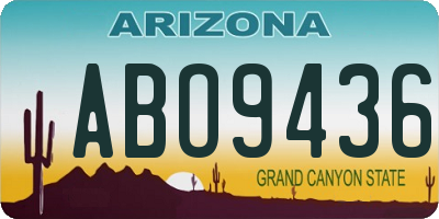 AZ license plate ABO9436