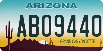 AZ license plate ABO9440