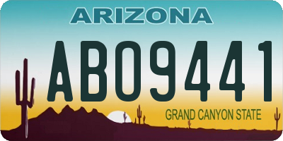 AZ license plate ABO9441