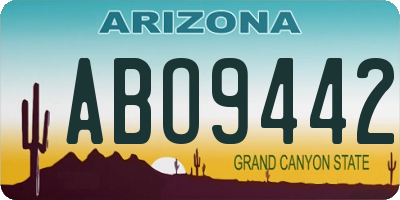 AZ license plate ABO9442