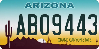 AZ license plate ABO9443