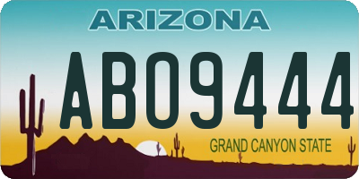 AZ license plate ABO9444