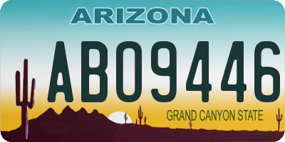 AZ license plate ABO9446