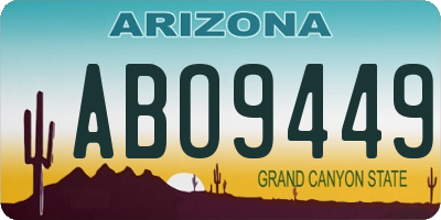 AZ license plate ABO9449