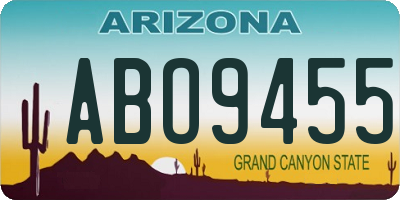AZ license plate ABO9455