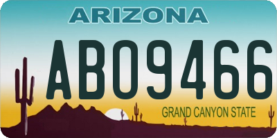 AZ license plate ABO9466