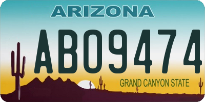 AZ license plate ABO9474