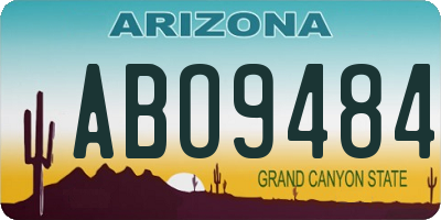AZ license plate ABO9484
