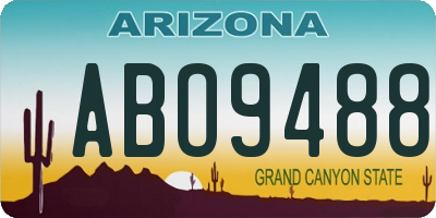 AZ license plate ABO9488