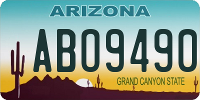 AZ license plate ABO9490
