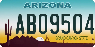 AZ license plate ABO9504
